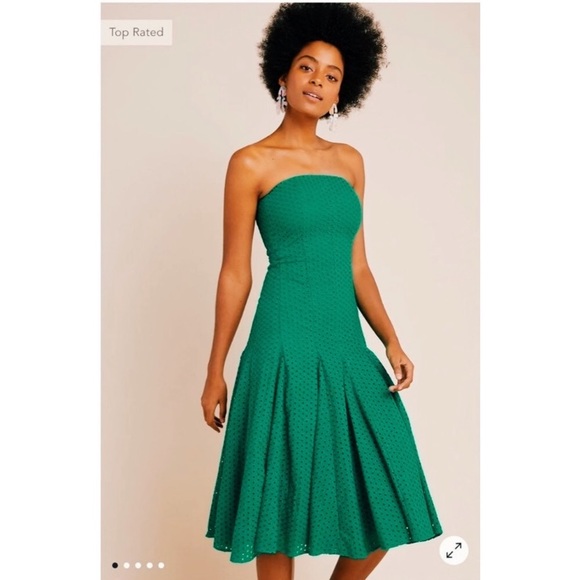 NWT Anthropologie Maeve Lelia Eyelet Midi Dress - Picture 3 of 9